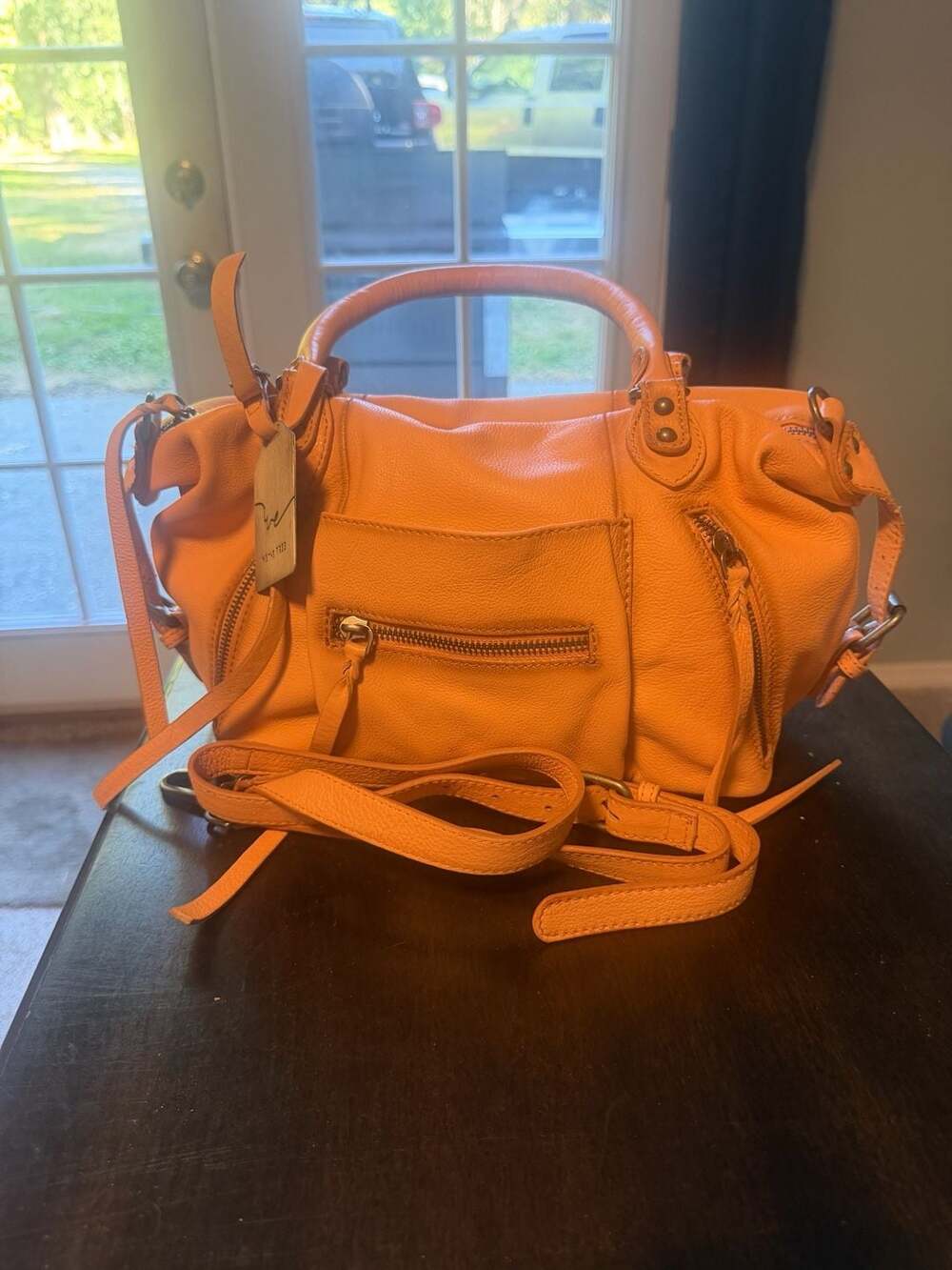 Sold Out!! Free People We The Free Emerson Satchel Handbag in Peach